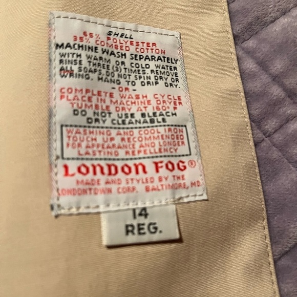 London Fog Maincoats Weatherwear of Distinction Button Down Jacket Sz 14 Reg - Picture 10 of 12